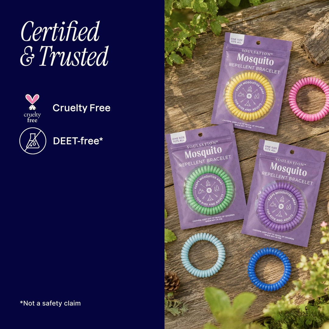 Soulsation Mosquito Repellent Bracelets with certified quality, trusted, and DEET-free formula