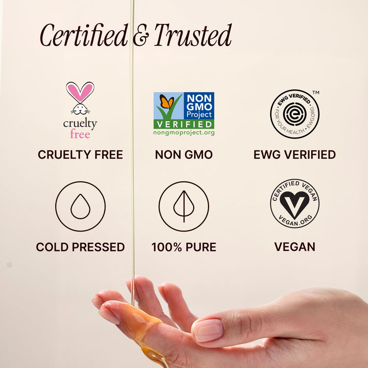 Soulsation Non-GMO Jojoba Oil is cruelty-free, hexane-free, vegan, non-GMO, and certified quality tested.