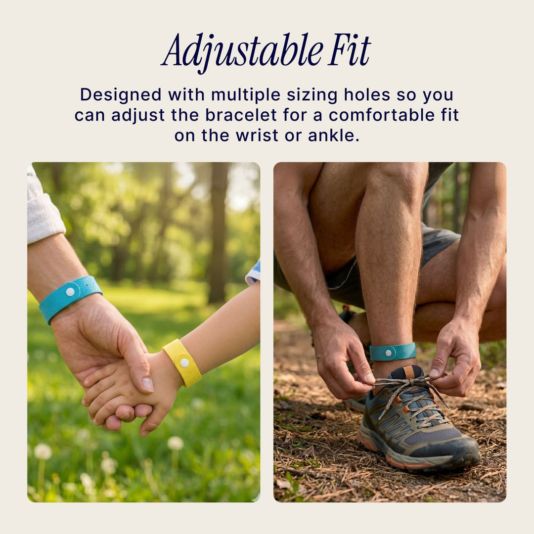 Soulsation adjustable mosquito repellent bracelets provide a comfortable fit for kids and adults.