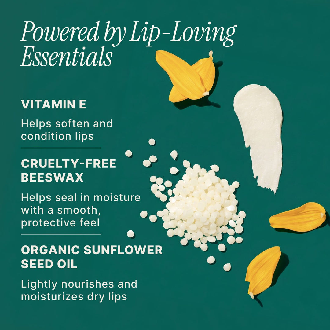 Soulsation Organic Lip Balm enriched with vitamins, beeswax, and shea butter for daily lip care