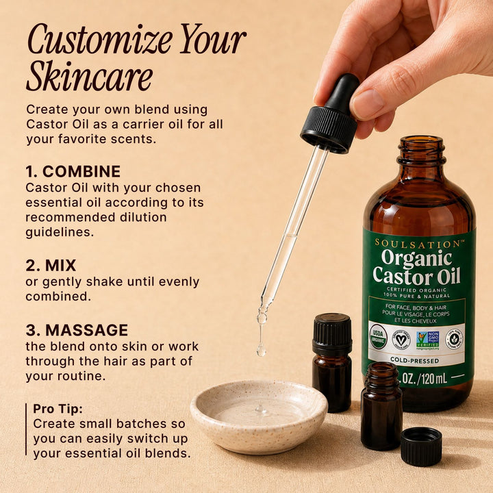 How to customize an organic castor oil skincare routine with step-by-step instructions