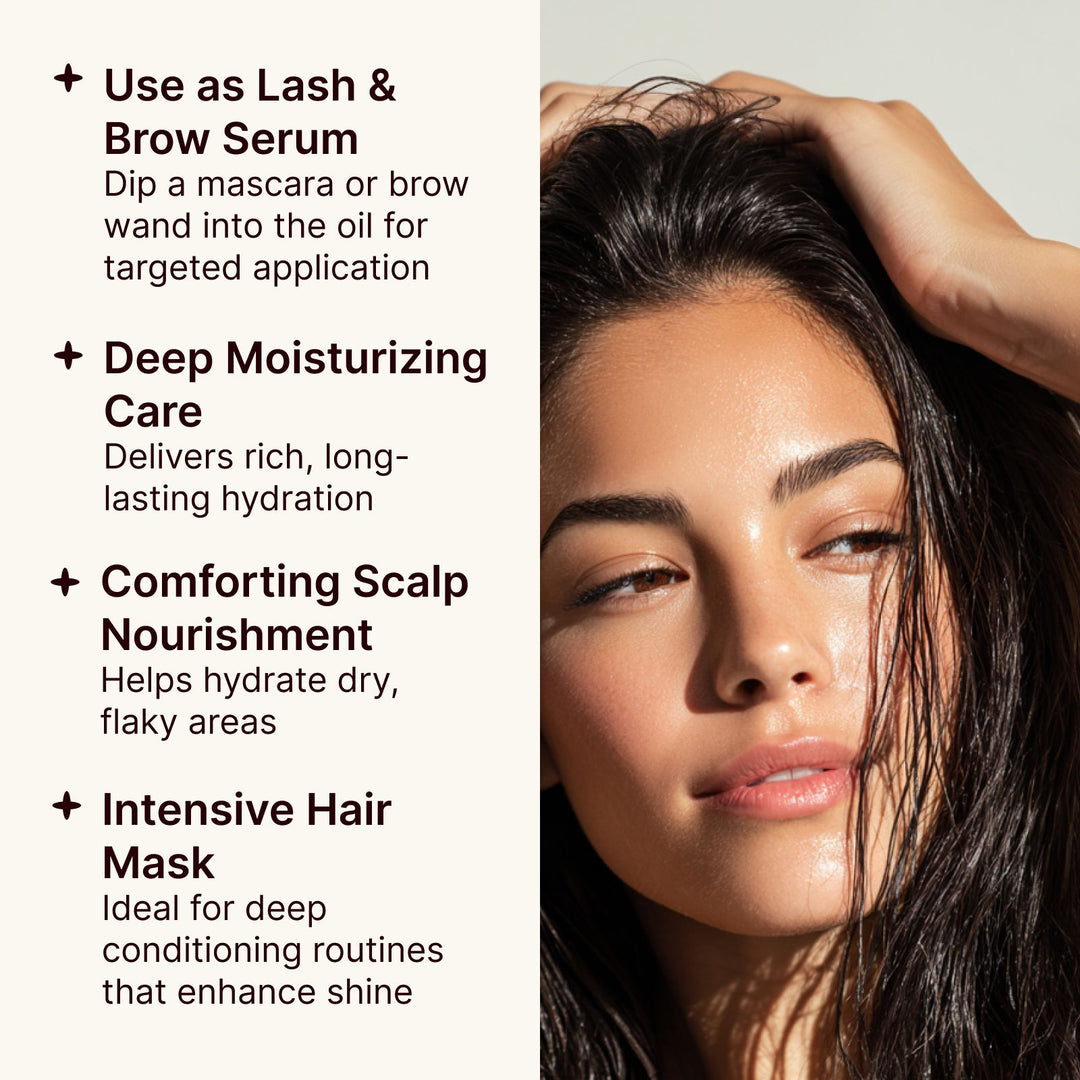 SoulSation Organic Castor Oil, 4oz - 100% Pure, For Eyelashes, Eyebrows, Face, Hair & Skin - Cold Pressed Unrefined Glass Bottle