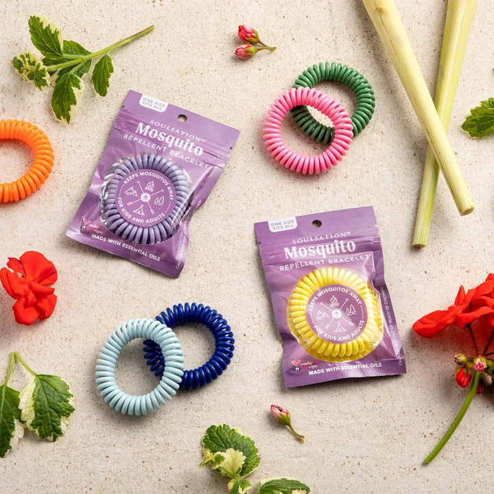 Soulsation Mosquito Repellent Bracelets, DEET-Free for Kids & Adults, Individually Wrapped Bands