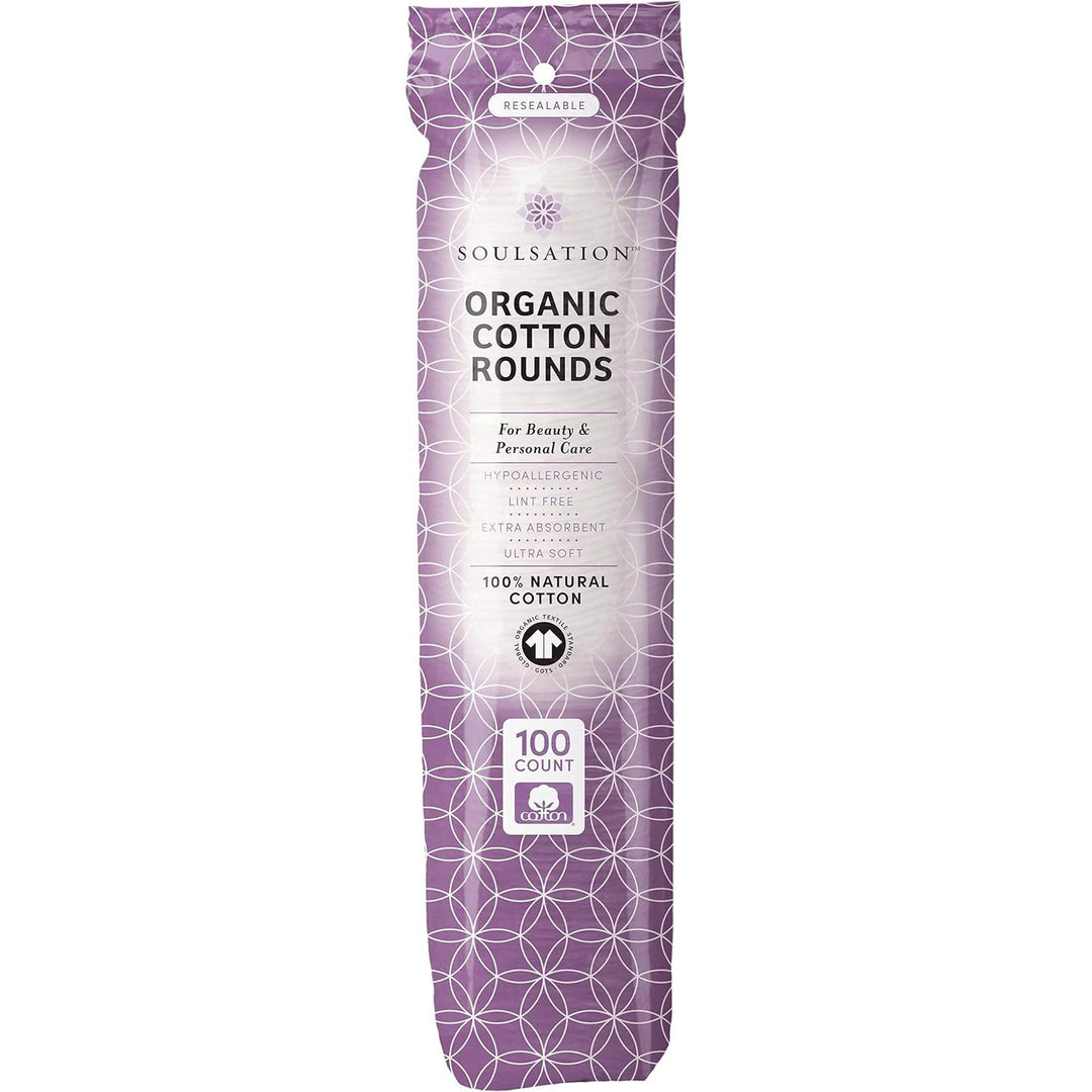 Soulsation Organic Cotton Rounds - Makeup Remover Pads for Face