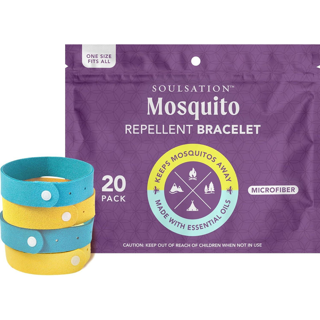 Soulsation Mosquito Repellent Bracelets Microfiber - for Kids & Adults, Natural DEET-Free