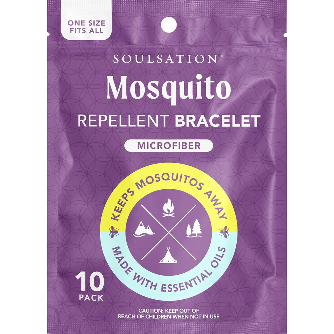 Soulsation Mosquito Repellent Bracelets Microfiber - for Kids & Adults, Natural DEET-Free