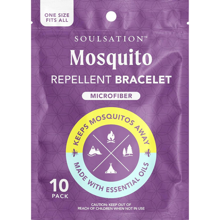 Soulsation Mosquito Repellent Bracelets Microfiber - for Kids & Adults, Natural DEET-Free